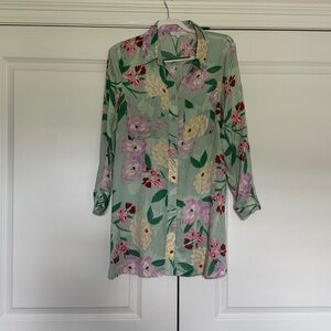Olivaceous Pastel Floral Blouse